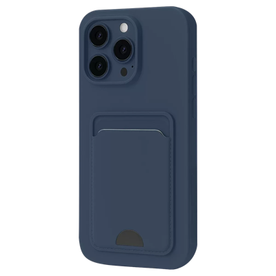 Apple iPhone 16 Plus Kılıf Kelvin Kartvizitli Silikon - Lacivert