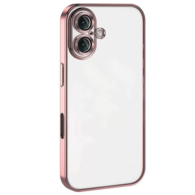 Apple iPhone 16 Plus Kılıf Lensli Silikon - Pembe