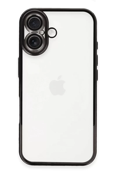 Apple iPhone 16 Plus Kılıf Lensli Silikon - Siyah