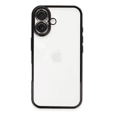 Apple iPhone 16 Plus Kılıf Lensli Silikon - Siyah
