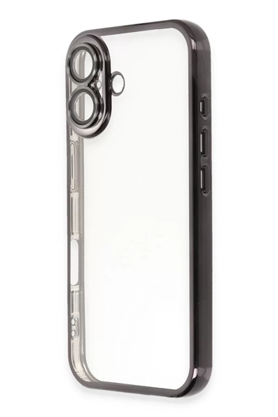 Apple iPhone 16 Plus Kılıf Lensli Silikon - Siyah