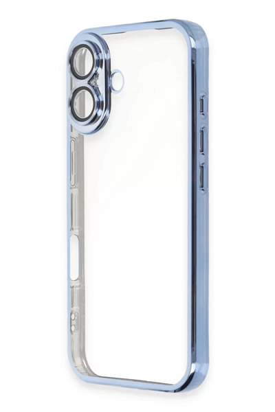 Apple iPhone 16 Plus Kılıf Lensli Silikon - Açık Mavi