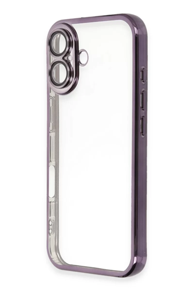 Apple iPhone 16 Plus Kılıf Lensli Silikon - Mor