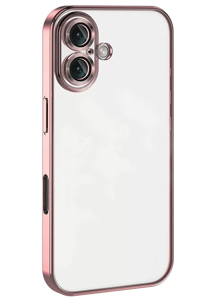 Apple iPhone 16 Plus Kılıf Lensli Silikon - Pembe