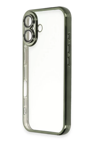 Apple iPhone 16 Plus Kılıf Lensli Silikon - Yeşil