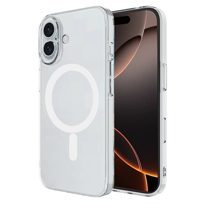 Apple iPhone 16 Plus Kılıf Magneticsafe Şeffaf Silikon - Şeffaf