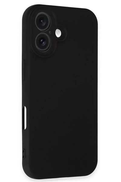 Apple iPhone 16 Plus Kılıf Nano içi Kadife Silikon - Siyah