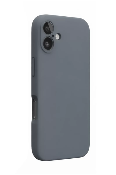Apple iPhone 16 Plus Kılıf Nano içi Kadife Silikon - Gri