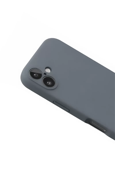 Apple iPhone 16 Plus Kılıf Nano içi Kadife Silikon - Gri