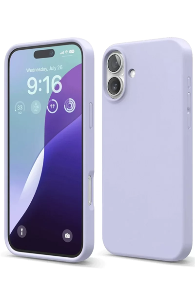 Apple iPhone 16 Plus Kılıf Nano içi Kadife Silikon - Lila
