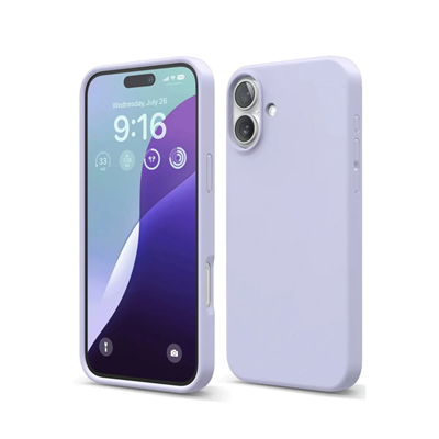 Apple iPhone 16 Plus Kılıf Nano içi Kadife Silikon - Lila