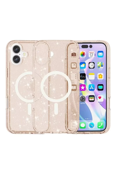 Apple iPhone 16 Plus Kılıf Star Magsafe Kapak - Turuncu