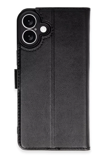 Apple iPhone 16 Plus Kılıf Trend S Plus Kapaklı Kılıf - Siyah