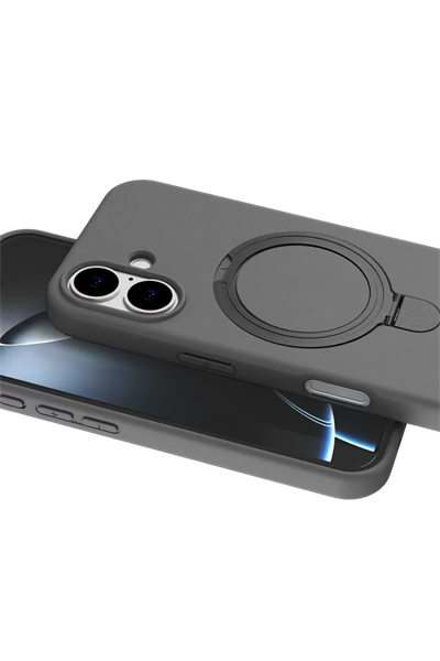 Apple iPhone 16 Plus Regal Magsafe Standlı Kapak - Titan Gri