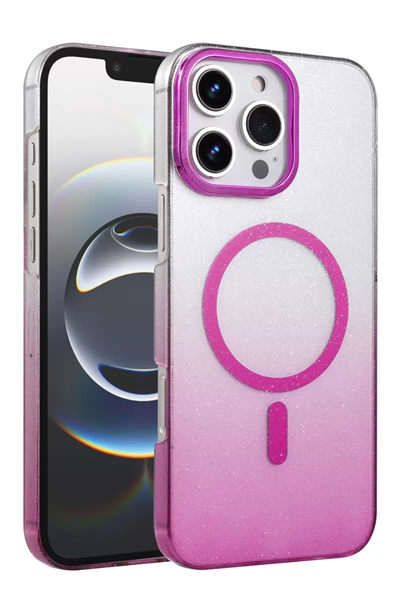 Apple iPhone 16 Pro Glossy Magsafe Kapak - Mor