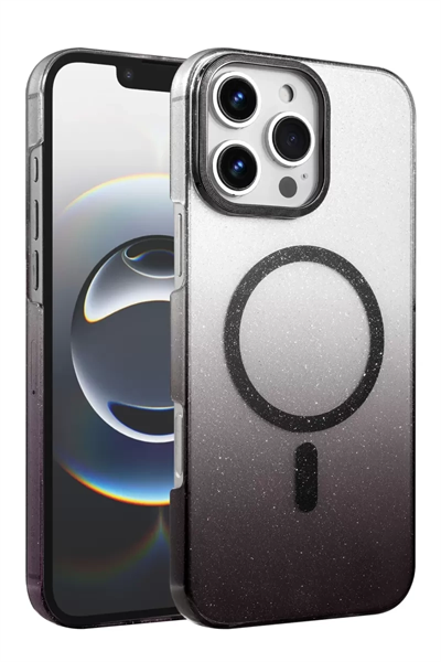 Apple iPhone 16 Pro Glossy Magsafe Kapak - Siyah