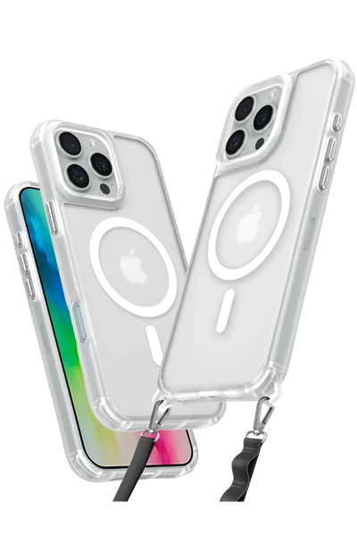 Apple iPhone 16 Pro Kılıf Enka Magsafe Silikon Kılıf - Şeffaf