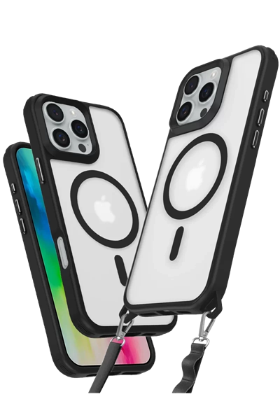Apple iPhone 16 Pro Kılıf Enka Magsafe Silikon Kılıf - Siyah