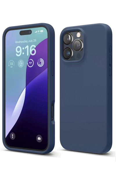 Apple iPhone 16 Pro Kılıf First Silikon - Lacivert