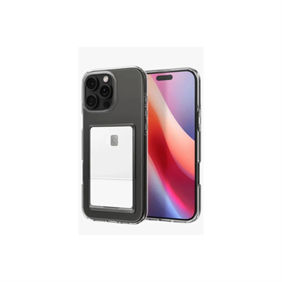 Apple iPhone 16 Pro Kılıf Kart Şeffaf Silikon - Şeffaf