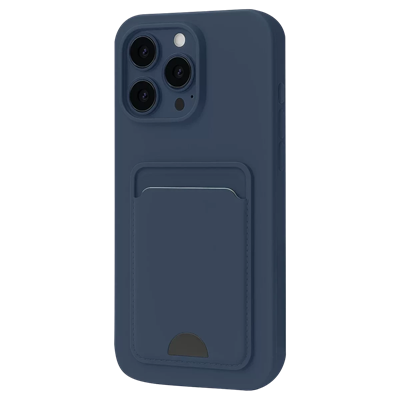 Apple iPhone 16 Pro Kılıf Kelvin Kartvizitli Silikon - Lacivert