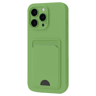 Apple iPhone 16 Pro Kılıf Kelvin Kartvizitli Silikon - Açık Yeşil