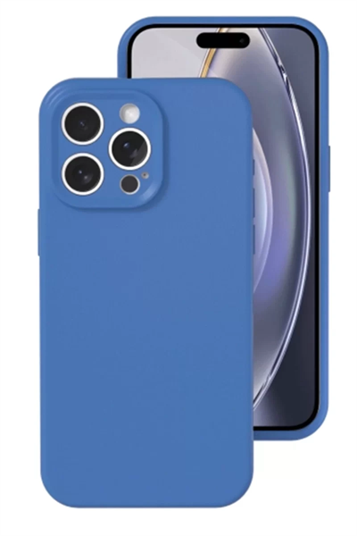 Apple iPhone 16 Pro Kılıf Nano içi Kadife Silikon - Mavi