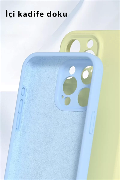 Apple iPhone 16 Pro Kılıf Nano içi Kadife Silikon - Mavi
