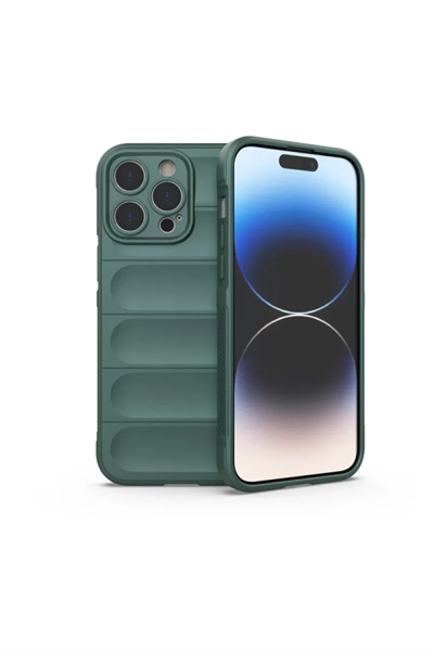 Apple iPhone 16 Pro Kılıf Optimum Silikon - Koyu Yeşil