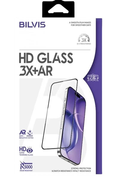 Apple iPhone 16 Pro Max Bilvis 3X AR HD Cam Ekran Koruyucu - Siyah