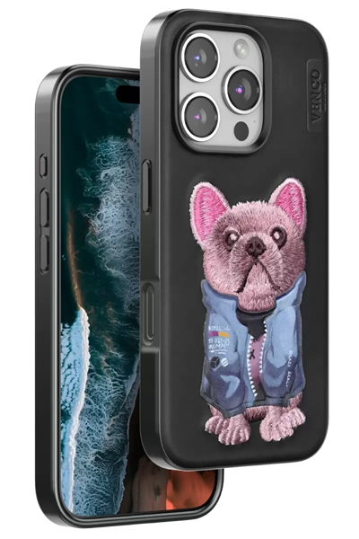 Apple iPhone 16 Pro Max Cute Desenli Kapak - Siyah
