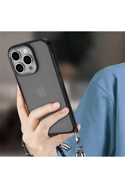 Apple iPhone 16 Pro Max Kılıf Elegant Kapak - Siyah