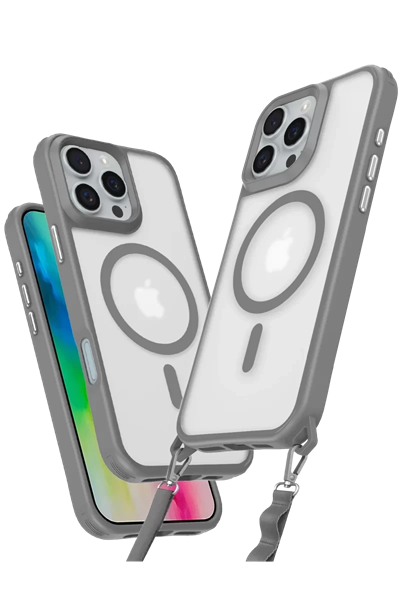 Apple iPhone 16 Pro Max Kılıf Enka Magsafe Silikon Kılıf - Titan Gri
