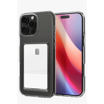 Apple iPhone 16 Pro Max Kılıf Kart Şeffaf Silikon - Şeffaf