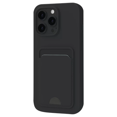 Apple iPhone 16 Pro Max Kılıf Kelvin Kartvizitli Silikon - Siyah