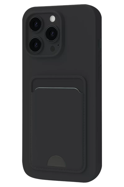 Apple iPhone 16 Pro Max Kılıf Kelvin Kartvizitli Silikon - Siyah