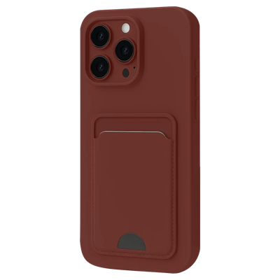 Apple iPhone 16 Pro Max Kılıf Kelvin Kartvizitli Silikon - Bordo