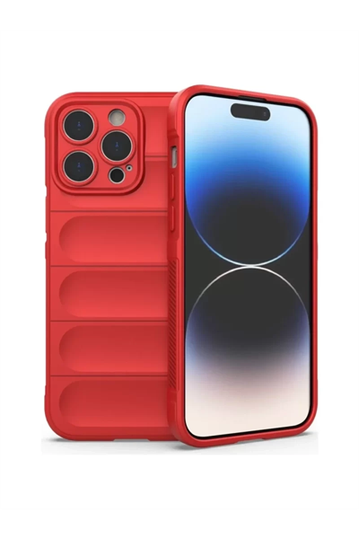 Apple iPhone 16 Pro Max Kılıf Optimum Silikon - Kırmızı