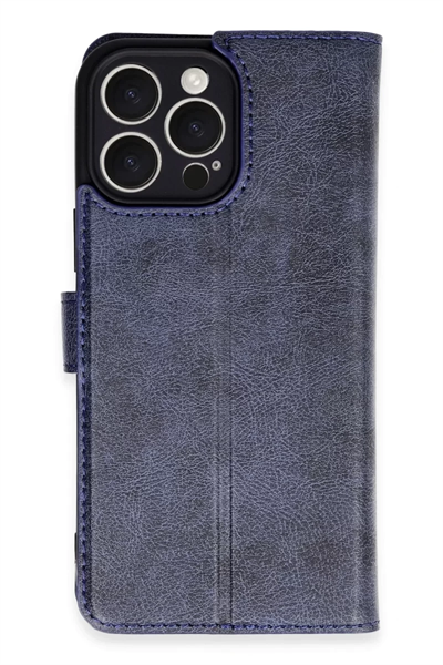 Apple iPhone 16 Pro Max Kılıf Trend S Plus Kapaklı Kılıf - Lacivert