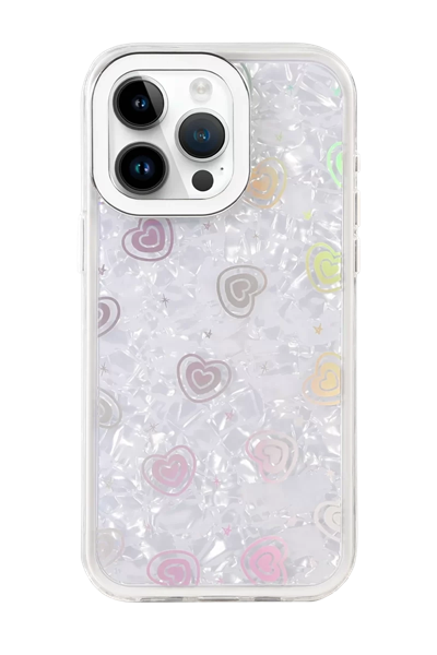 Apple iPhone 16 Pro Max Lumi Desenli Kapak - Beyaz
