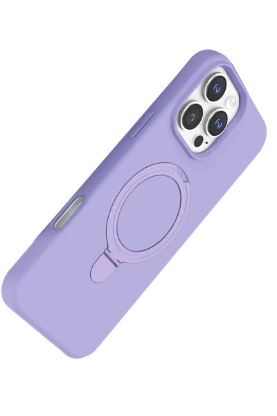 Apple iPhone 16 Pro Max Regal Magsafe Standlı Kapak - Lila