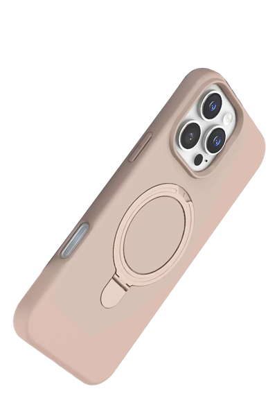 Apple iPhone 16 Pro Max Regal Magsafe Standlı Kapak - Çöl Titanyum