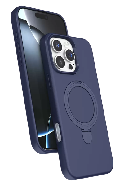 Apple iPhone 16 Pro Max Regal Magsafe Standlı Kapak - Lacivert