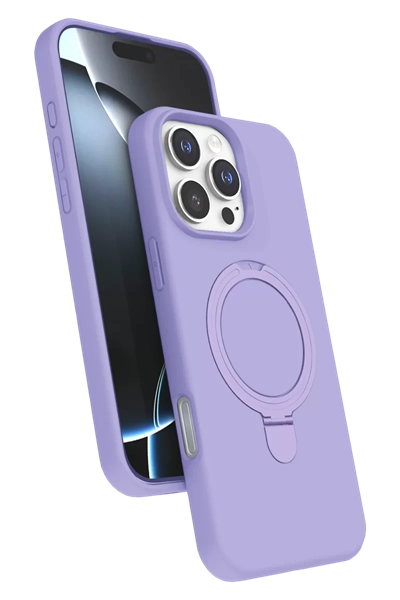 Apple iPhone 16 Pro Max Regal Magsafe Standlı Kapak - Lila