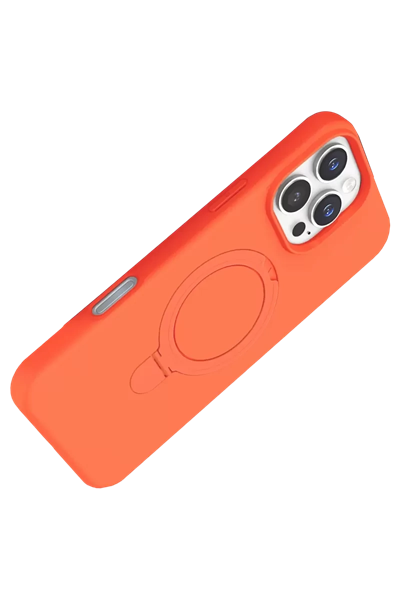 Apple iPhone 16 Pro Max Regal Magsafe Standlı Kapak - Turuncu
