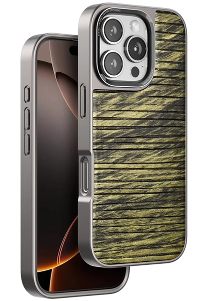 Apple iPhone 16 Pro Wave Kapak - Koyu Kahve