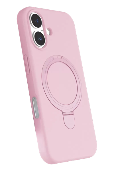 Apple iPhone 16 Regal Magsafe Standlı Kapak - Açık Pembe