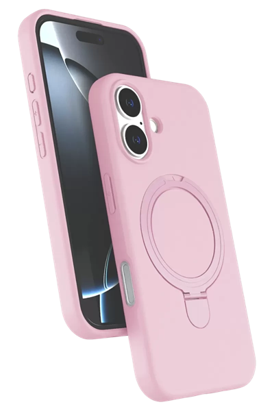 Apple iPhone 16 Regal Magsafe Standlı Kapak - Açık Pembe