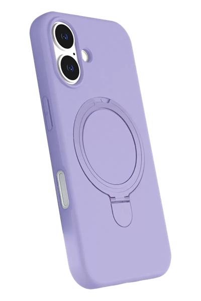 Apple iPhone 16 Regal Magsafe Standlı Kapak - Lila