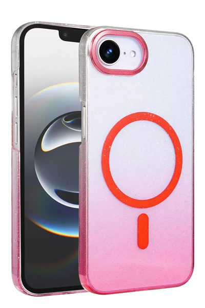 Apple iPhone 16E Glossy Magsafe Kapak - Pembe